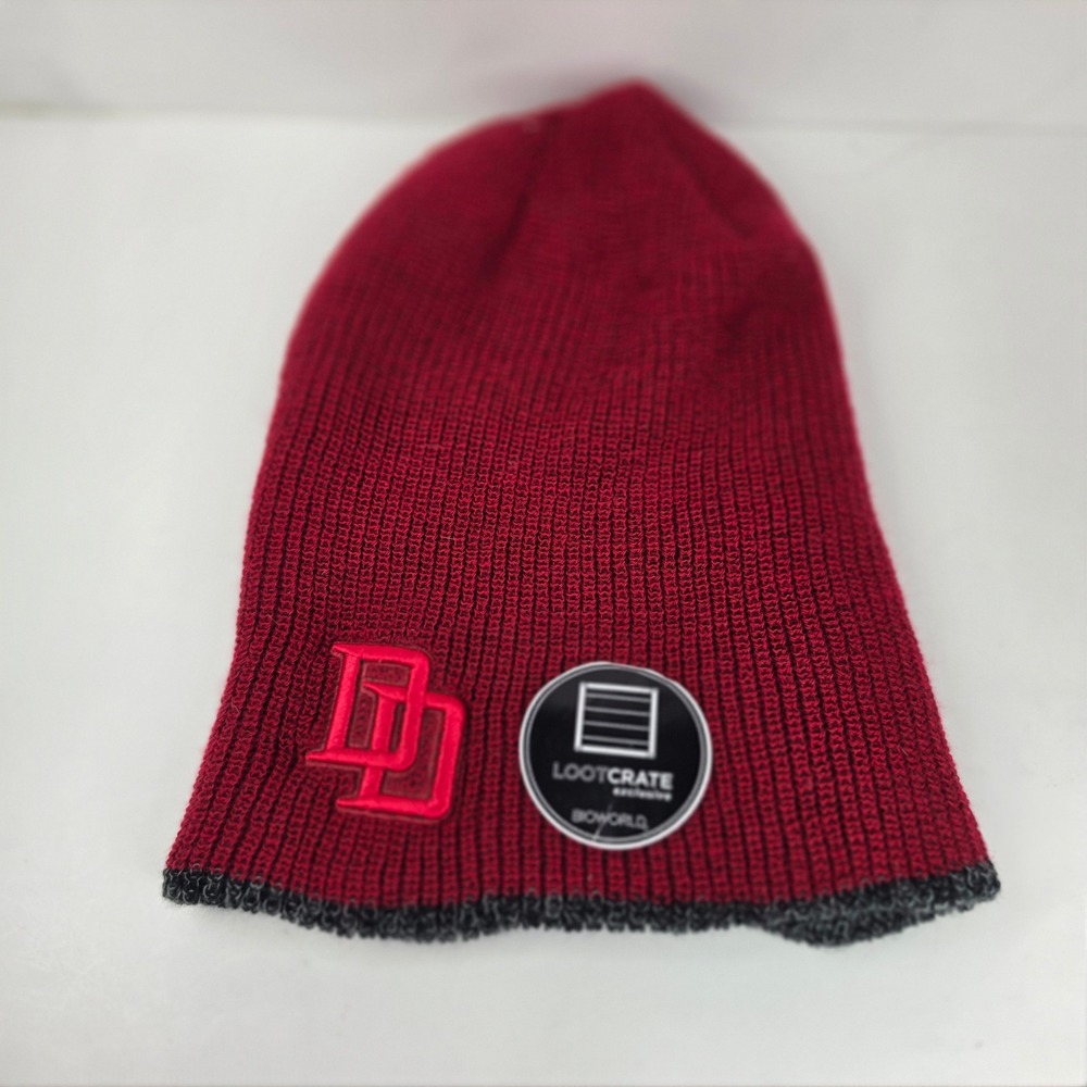 Marvel Daredevil Punisher Reversible Beanie Hat Loot Crate Exclusive Bioworld